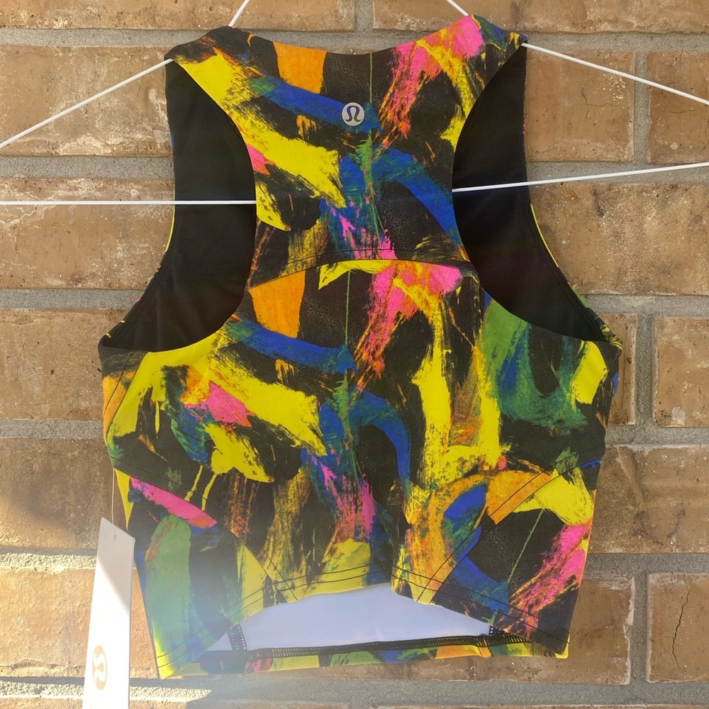 Lululemon Wunder Train Long Line Racerback Tank Top Undertone Black Multi ~ 2 - Picture 9 of 11